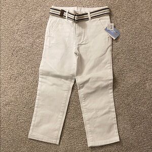 Gymboree White Pants with Striped Belt